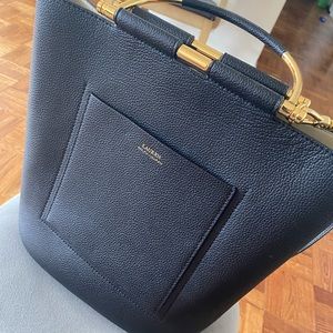 Ralph Lauren Bucket Bag with Gold Chain Strap